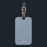 Stoffig Blauw Minimalistisch Modern Elegant Monogr Bagagelabel<br><div class="desc">Introductie van ons Dusty Blue Minimalist Modern Monogram Elegant Collectie: Verhoog uw stijl met ingetogen verfijning en tijdloze charme. Ons collectie heeft minimalistische design in een rustgevende stoffige blauwe tint, versterkt met elegante monogrammen op maat van uw persoonlijke smaak. Van verfijnde briefpapier tot veelzijdige accessoires, elk stuk in ons collectie...</div>