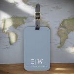 Stoffig Blauw Minimalistisch Modern Elegant Monogr Bagagelabel<br><div class="desc">Introductie van ons Dusty Blue Minimalist Modern Monogram Elegant Collectie: Verhoog uw stijl met ingetogen verfijning en tijdloze charme. Ons collectie heeft minimalistische design in een rustgevende stoffige blauwe tint, versterkt met elegante monogrammen op maat van uw persoonlijke smaak. Van verfijnde briefpapier tot veelzijdige accessoires, elk stuk in ons collectie...</div>
