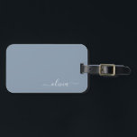 Stoffig Blauw Minimalistisch Modern Elegant Monogr Bagagelabel<br><div class="desc">Introductie van ons Dusty Blue Minimalist Modern Monogram Elegant Collectie: Verhoog uw stijl met ingetogen verfijning en tijdloze charme. Ons collectie heeft minimalistische design in een rustgevende stoffige blauwe tint, versterkt met elegante monogrammen op maat van uw persoonlijke smaak. Van verfijnde briefpapier tot veelzijdige accessoires, elk stuk in ons collectie...</div>