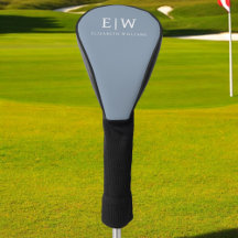 Stoffig Blauw Minimalistisch Modern Elegant Monogr