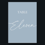 Stoffig blauw minimalistische elegante tafel elf kaart<br><div class="desc">Stoffig blauw minimalistische elegante tafel elf tafel Aantal Overeenkomende items beschikbaar.</div>
