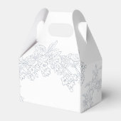 Stoffig Blauw  Modern Bruiloft Bedankdoosjes (Achterkant)