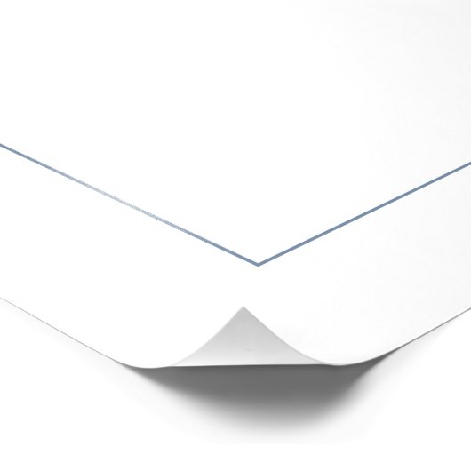  Stoffig Blauw Monogram Bruiloft Welkomstbord Foto Afdruk (Hoek)