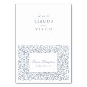 Stoffig blauw   opvouwbare plaatskaart kaart (Voorkant)