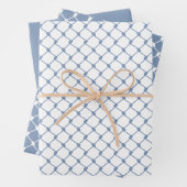 Stoffig Blauw Palestijns Keffiyeh Patroon Ontwerp Inpakpapier Vel (In situ)