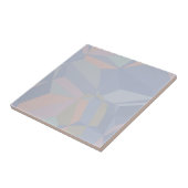 Stoffig Blauw & Perzik Naadloze Polygonen Tegeltje (Zijkant)