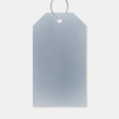 Stoffig blauw romantisch vintage bruiloft dank u cadeaulabel (Achterkant)