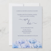 Stoffig blauw Roos grijs Floral Elegant We Do Wedd Kaart (Voorkant)
