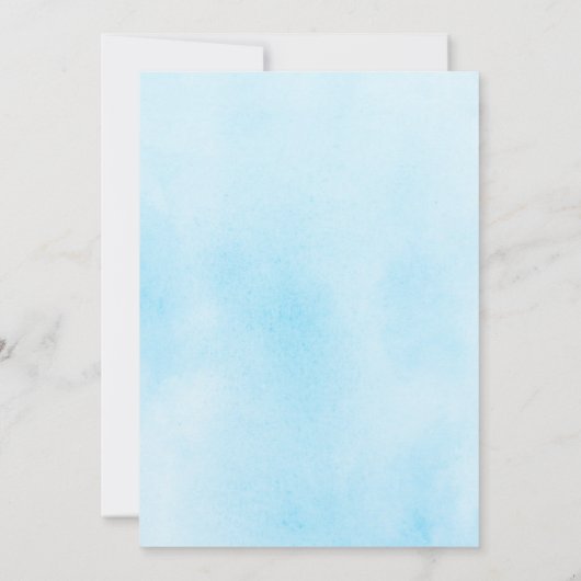 Stoffig Blauw Roze en Gele Wildflowers Wedding Kaart (Achterkant)