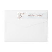 Stoffig blauw rustiek bloemenbruiloft (Achterkant)