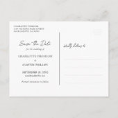 Stoffig Blauw Rustiek Zonnebloem Bruiloft Save The Aankondigingskaart (Achterkant)