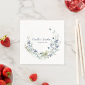 Stoffig Blauw Salie Groen Winter Bruiloft Bloemen Servet (Insitu)