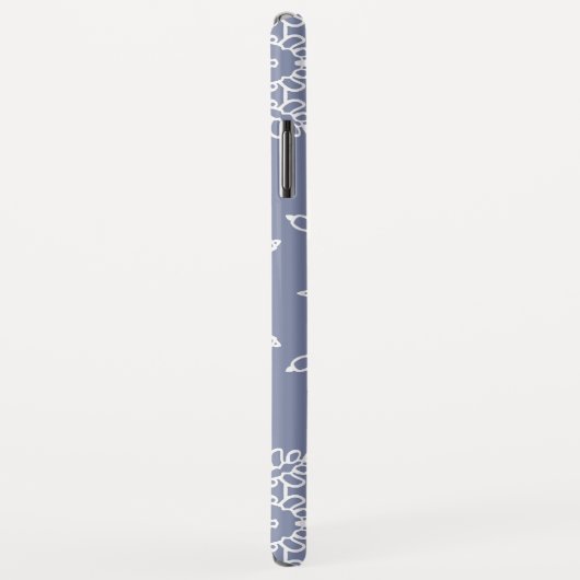 Stoffig Blauw Sneeuwvlokken Kerstmis Vakantie Mono Case-Mate iPhone Case (Achterkant/rechts)