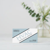 Stoffig Blauw Verwarming & Koeling HVAC Visitekaartje (Staand voorkant)