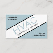 Stoffig Blauw Verwarming & Koeling HVAC Visitekaartje (Voorkant)