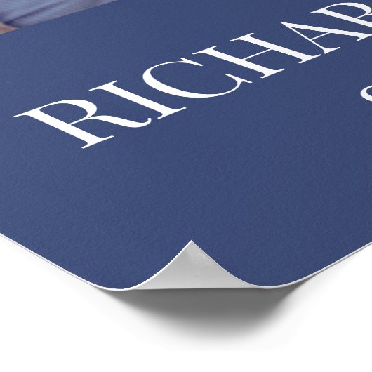 Stoffig Blauw Vet Bloemen Stijlvolle QR Code Bruil Poster (Hoek)