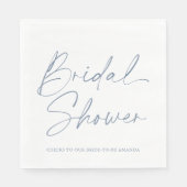 Stoffig blauw Vrijgezellenfeest servet (Voorkant)