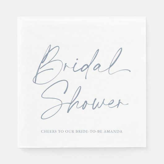 Stoffig blauw Vrijgezellenfeest servet (Voorkant)