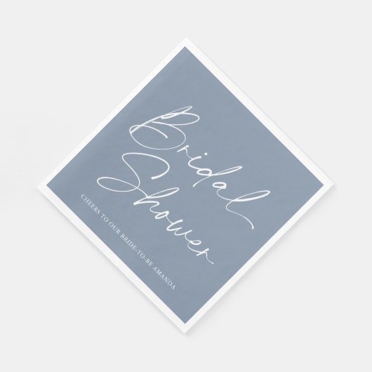 Stoffig blauw Vrijgezellenfeest servet (Hoek)