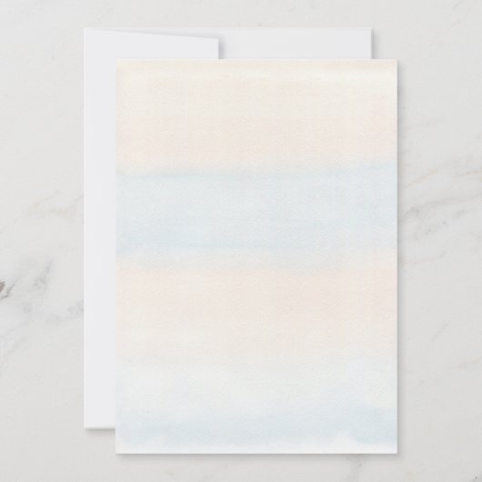 Stoffig Blauw Waterverf Bloemen 80ste Verjaardagsf Kaart (Achterkant)