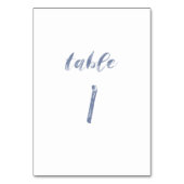 Stoffig Blauw Waterverf Tafelnummers (Voorkant)