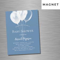 Stoffig blauw wit ballonnen jongen luxe baby showe