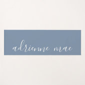 Stoffig Blauw & Wit Gepersonaliseerd Omkeerbaar Yogamat (Voorkant (horizontaal))