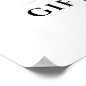 Stoffig Blauw Wit Goud Bloemen Trouwkaarten & Gesc Poster (Hoek)