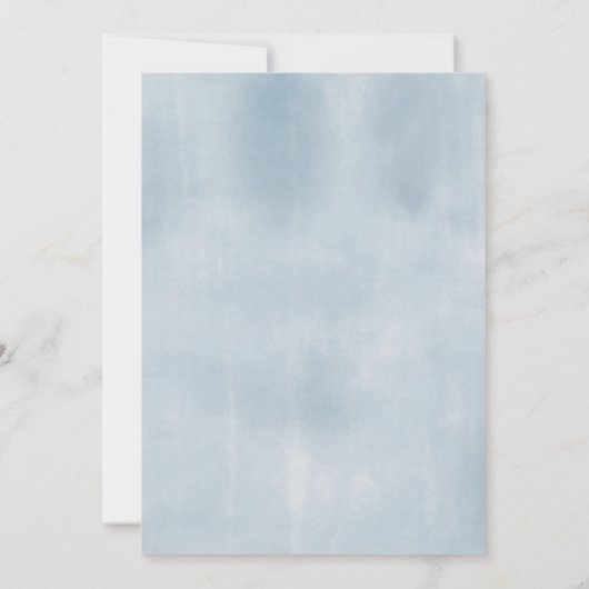 Stoffig Blauw Zilver Bloemen Mexicaanse Jongensdoo Kaart (Achterkant)