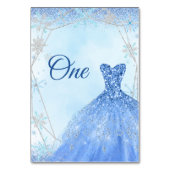 Stoffig Blauw Zilver Kerst Geometrisch Quinceañera Kaart (Achterkant)