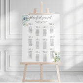 Stoffig blauw zitplaatskaart | Elegante lente brui Poster