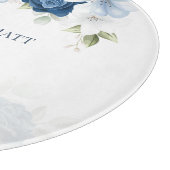 Stoffig blauwe bloeiende eucalyptus succulent snijplank (Hoek)