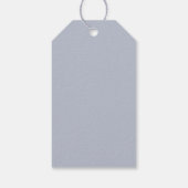 Stoffig blauwe bloemen cadeaulabel (Achterkant)