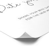 Stoffig blauwe bloemendate jar bord. Date night id Poster (Hoek)