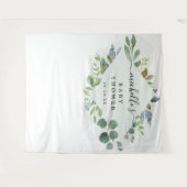 Stoffig blauwe Eucalyptus decoratie achtergrond vo Wandkleed (Voorkant (horizontaal))