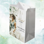 Stoffig blauwe Eucalyptus groenbruiloft feestje Medium Cadeauzakje