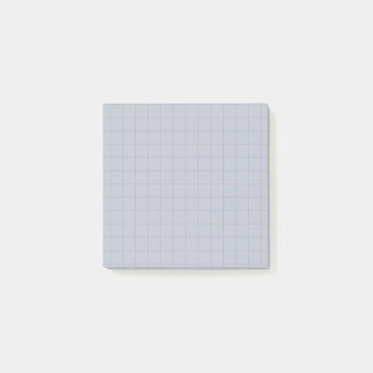 Stoffig blauwe geruite patroon zachte rasterontwer post-it® notes (Voorkant)