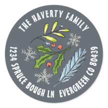 Stoffig blauwe geschetste hulst spar winter vakant