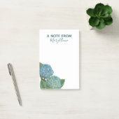 Stoffig Blauwe Hortensia Boeket Post-it® Notes (Kantoor)