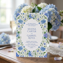 Stoffig blauwe hortensia kusttuin bruiloft