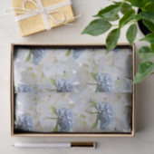 Stoffig blauwe hortensia tissuepapier (Geschenk)
