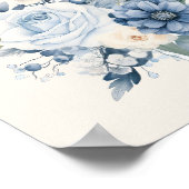Stoffig blauwe witte bloem decoratie voor thuis (Hoek)