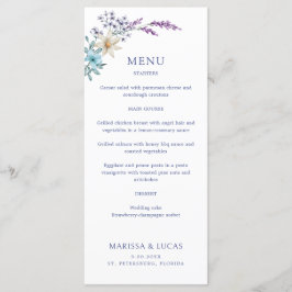 Stoffig Blauwgroen Blauw Lavendel Wildflowers Wedd Menu