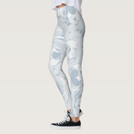 Stoffig Blauwgroen Blauw Patroon A Leggings