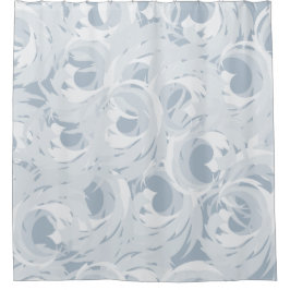 Stoffig Blauwgroen Blauw Patroon Douchegordijn