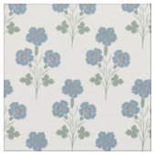 Stoffig denim & perzik kust botanisch stof (Close Up)