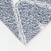 Stoffig denimblauw chevronpatroon fleece deken (Hoek)