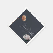 Stoffig donkerblauw minimale bloei servet (Hoek)