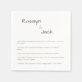 Stoffig Groen Casual Handschrift Leuke Feiten Serv Servet (Voorkant)