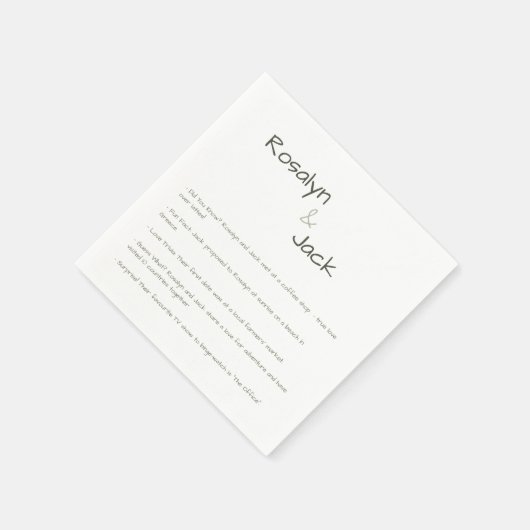 Stoffig Groen Casual Handschrift Leuke Feiten Serv Servet (Hoek)